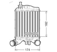 Radiatore intercooler Sx DIT09112 DENSO per ABARTH 500 / 595 / 695