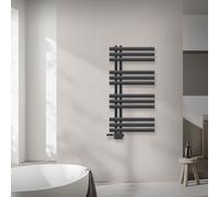 Radiatore Iron EM termoarredo antracite 50x100 cm termostato angolare e passante