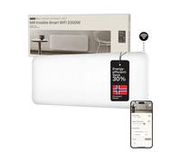 Mill Invisible Radiatore Elettrico Wi-Fi 2000W, Riscaldatore Smart a Basso Consumo per 24-28 m2, Radiatore Elettrico da Bagno, da Parete, Bianco, Design Norvegese
