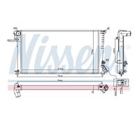 Radiatore Motore Auto Nissens per Citroën Berlingo Mf Xsara Break N2