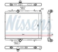 Radiatore Motore Auto Nissens per Citroën C4 II B7 Berlingo B9 Peugeot