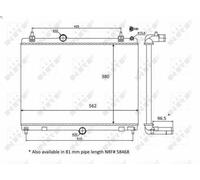 Radiatore motore NRF 58399 PEUGEOT 407 (6D_) 2 2009-201