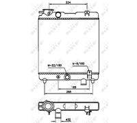 RADIATORE MOTORE NRF PER VW AUDI SEAT SKODA NRF58659