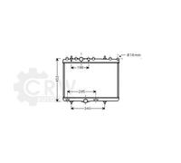Radiatore Motore per Citroën C3 Aircross II Van Puretech 82 Bj.19-20