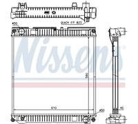 Radiatore Motore Radiatore Auto NISSENS 67224A Alluminio Alette Saldato