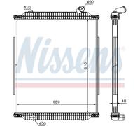 Radiatore Motore Radiatore Auto NISSENS 672450 Alluminio Alette Saldato