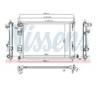 Radiatore, raffreddamento motore NISSENS 666213