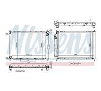 Radiatore Motore Radiatore Auto NISSENS Per Nissan Micra III K12