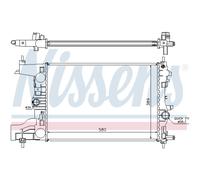 Radiatore, raffreddamento motore NISSENS 630726