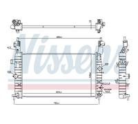Radiatore, raffreddamento motore NISSENS 630748