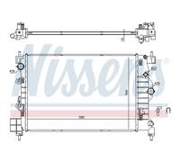 Radiatore, raffreddamento motore NISSENS 61697