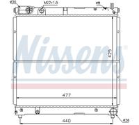 Radiatore Alette di raffreddamento saldate 64164 NISSENS per SUZUKI
