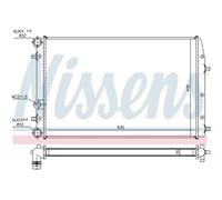 Radiatore, raffreddamento motore NISSENS 67322