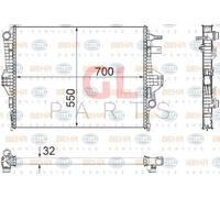Radiatore Motore Raffreddamento Per VW Touareg 7P5 2010-2014 7P0121253A