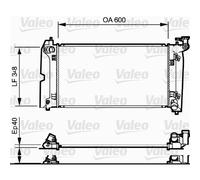 Radiatore motore Valeo per Toyota Avensis Corolla