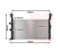 VAN WEZEL 37002431 Radiatore motore
