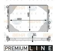 5Q0121251CN / RADIATORE AUDI - VOLKSWAGEN MOTORI 2.0 TDI DAL '12-> ORIGINALE