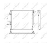 Radiatore Alette di raffreddamento saldate 53568 NRF per TOYOTA FJ CRUISER