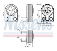 Radiatore Olio 133 x 96 Adatto A per Ford Fiesta VI B-Max JK Dxa CB7 Dxa Ceù