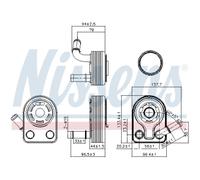 Radiatore Olio 133 x 96 per Ford Kuga II DM2 Focus III Familiare Dxa CB7 Ceù Cf