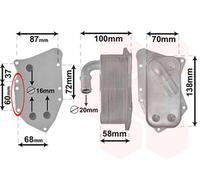 Radiatore Olio 138x70x57 Adatto A per Opel Astra J Caravan