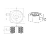 Radiatore Olio Adatto Per Renault Megane II BM0 1 CM0 1 Scénic JM0 1 JZ0 1