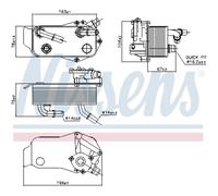 Radiatore olio, cambio automatico NISSENS 90736