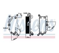 Radiatore olio, cambio automatico NISSENS 90942