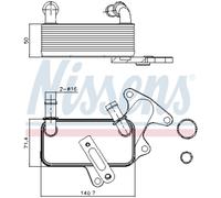 Radiatore olio, cambio automatico NISSENS 91129