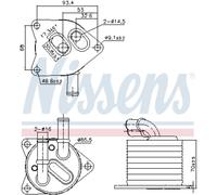 NISSENS 91396 Radiatore olio, Cambio automatico