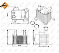 Radiatore olio, Cambio automatico per OPEL ASTRA ASTRA J CORSA MERIVA MOKKA / MO