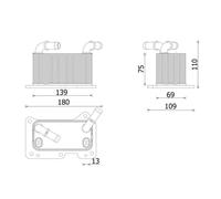 Radiatore olio motore CLC 323 000P MAHLE per VOLVO V90 II Familiare XC60 II