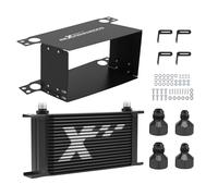 Radiatore Olio Motore 19 Row Kit Universale Alluminio English Style + Staffe