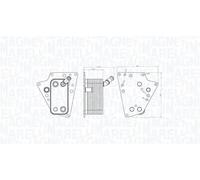 Radiatore olio motore Alluminio 350300001500 MAGNETI MARELLI per OPEL FIAT SAAB