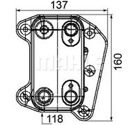MAHLE ORIGINAL CLC 105 000P Radiatore olio motore