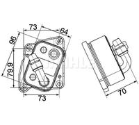 MAHLE CLC 107 000P Radiatore olio motore