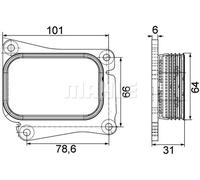 Radiatore olio motore CLC 111 000S MAHLE per MERCEDES-BENZ CLASSE C T-Model SLK
