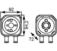 MAHLE ORIGINAL CLC 164 000S Radiatore olio motore