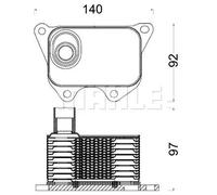 Radiatore olio motore CLC 185 000S MAHLE per SKODA AUDI VW SEAT