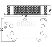 Radiatore olio, olio motore MAHLE CLC 187 000S