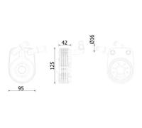 Radiatore olio motore CLC 280 000S MAHLE per ALFA ROMEO FIAT LANCIA