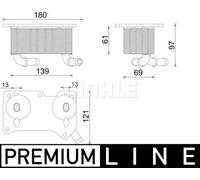Radiatore olio motore CLC 294 000P MAHLE per VOLVO V60 II XC40 XC60 II S60 III