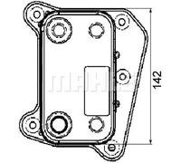 Mahle Original Radiatore olio motore CLC 38 000P per Mercedes-Benz Classe C e E