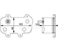 Radiatore olio motore CLC 61 000P MAHLE per PORSCHE 911 911 Cabriolet 911 Targa