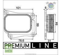 Radiatore olio motore Mahle per MERCEDES CLASSE CLC 200 180 160 SPRINTER 516 31