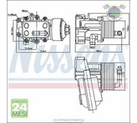 Radiatore olio motore Nissens per AUDI A6 #kl