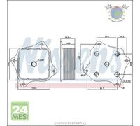 Radiatore olio motore Nissens per HONDA CIVIC IX CR-V IV X HR-V
