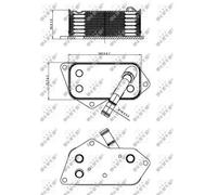 Radiatore olio motore raffreddato ad acqua 31277 NRF per BMW 5 5 Touring X1 3 7