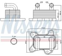 Radiatore olio motore raffreddato ad acqua 90682 NISSENS per OPEL CHEVROLET
