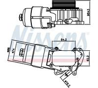 Radiatore olio motore raffreddato ad acqua 90703 NISSENS per VOLVO CITROËN FORD